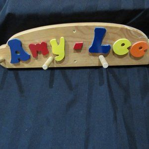 Wooden Name Hooks Amy- Lee